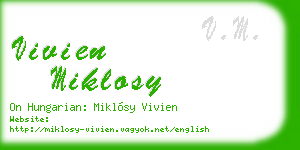 vivien miklosy business card