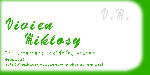 vivien miklosy business card